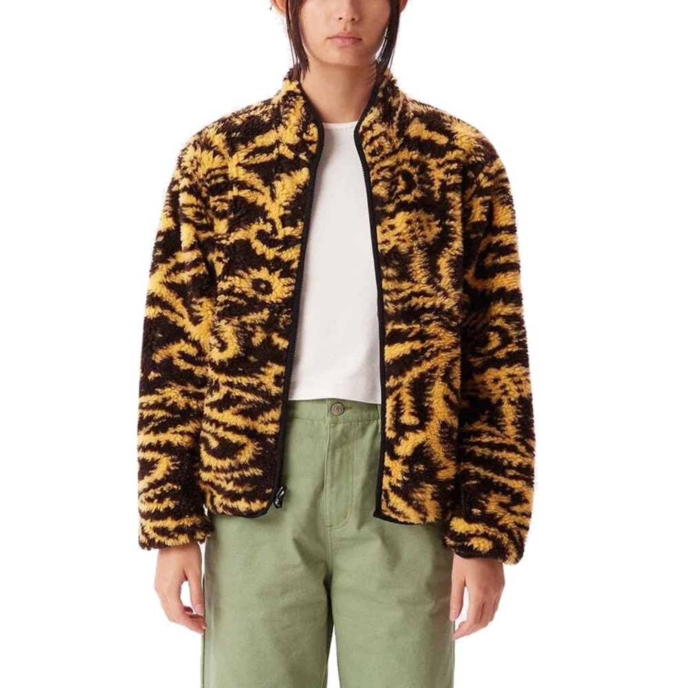 Obey Women's Aiden Sherpa Jacket Reversible Size XS